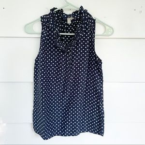 J crew Polka dot silk blouse